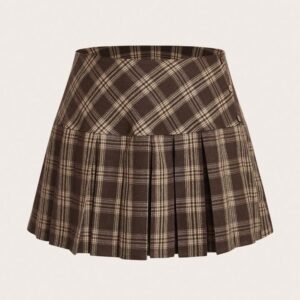 Plaid Pleated Skirt